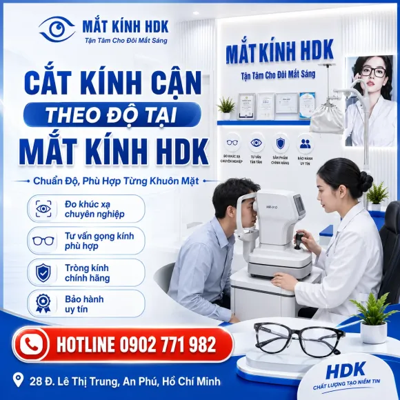 Cắt Kính Cận Theo Độ Tại Mắt Kính HDK – Chuẩn Độ, Phù Hợp Từng Khuôn Mặt