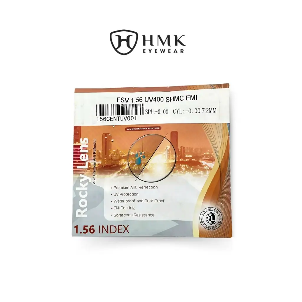 Tròng Rocky 1.56 Chống Tia UV (Hạn Chế Ánh Sáng Xanh 30%)