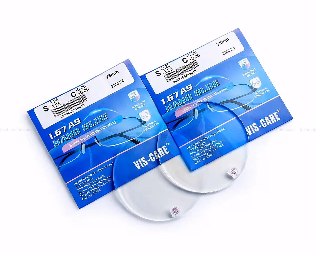Tròng Kính Siêu Mỏng Vis Care Blue Ptotect 1.67 As
